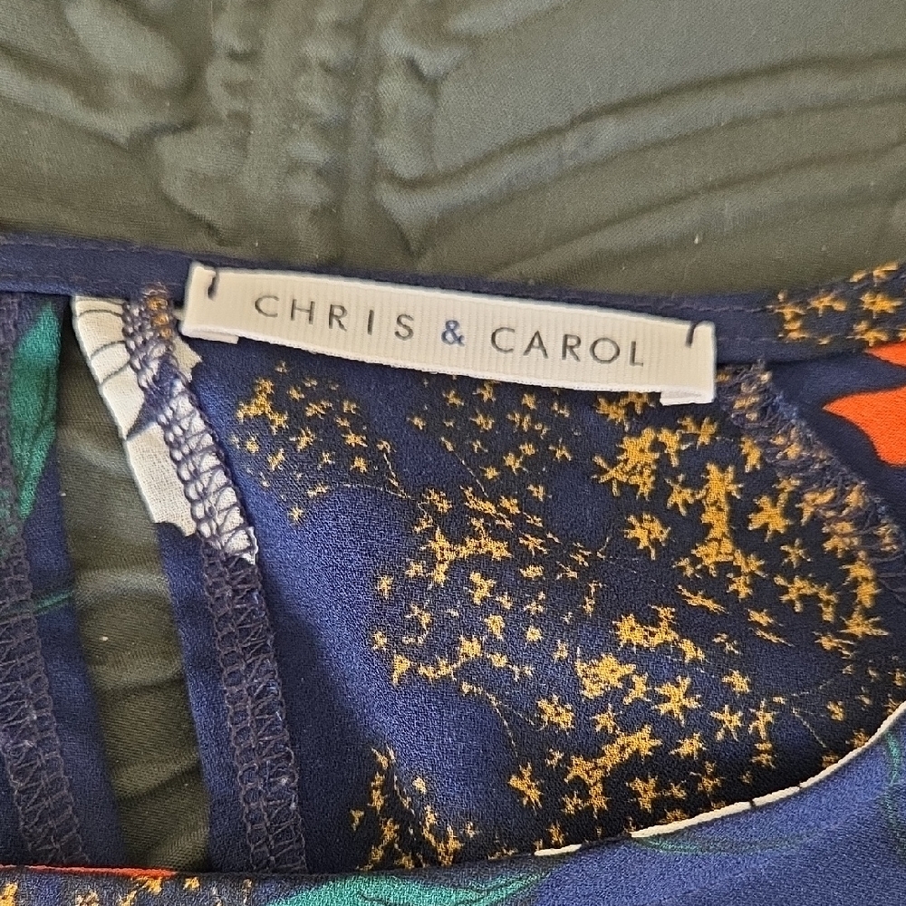 Chris & Carol Floral Blouse Size Small - Picture 11 of 14